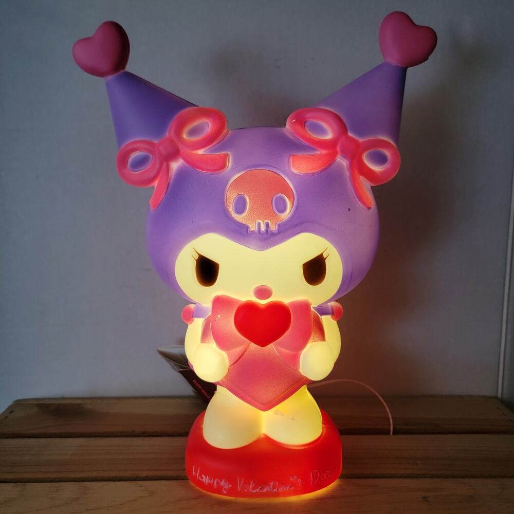 Hello Kitty And Friends Valentine's KUROMI 12 inch Blow Mold Lamp - NWT